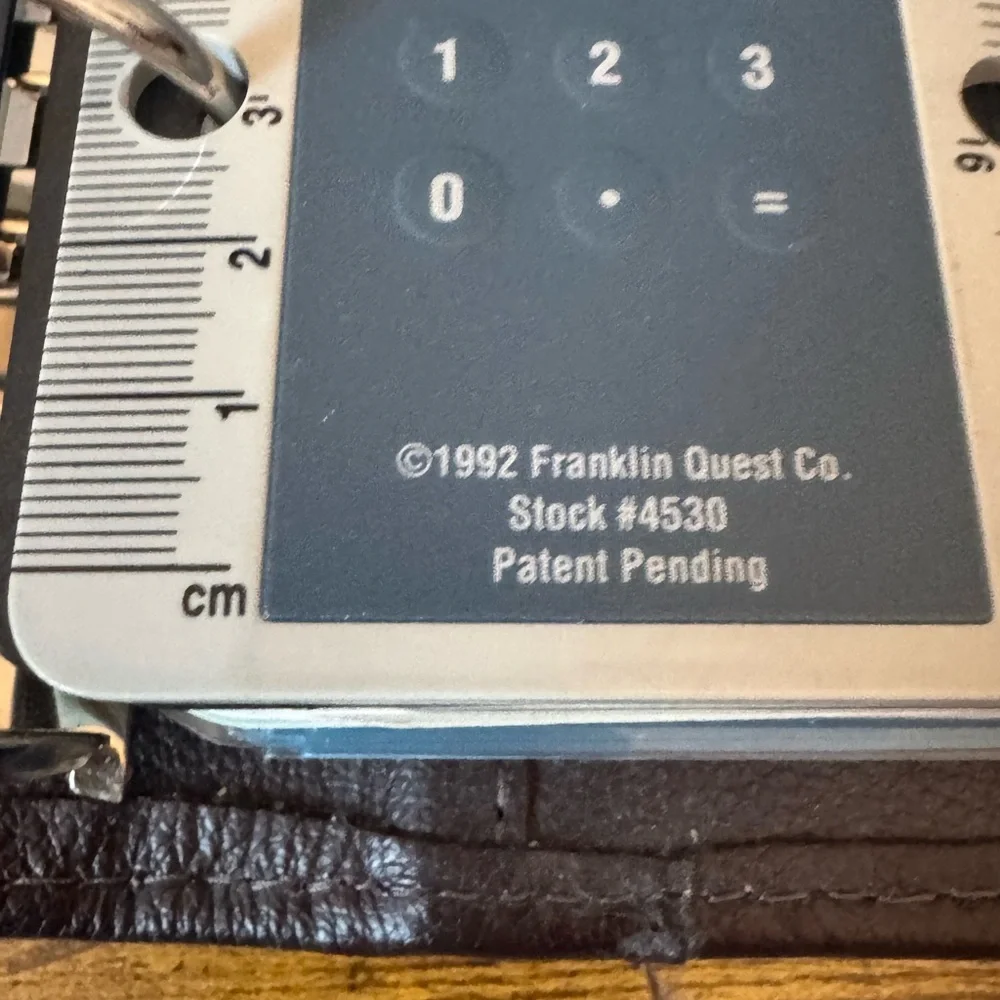 Vintage Franklin Quest Classic 7 Ring‎ Leather Planner Hole Punch Inserts